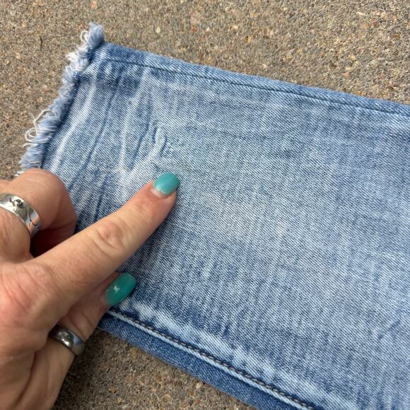 Buckle Black Fit No 75 Ankle Skinny Jeans Size 31 Light Blue Distressed Fray Hem - Picture 7 of 10